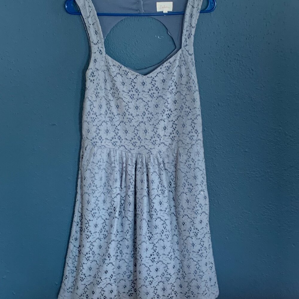 Robin Egg's Blue Lace Floral Dress, Size M
